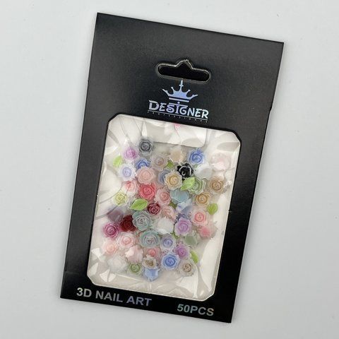 Объёмный декор Designer Professional для дизайна ногтей нежные розы C24 Nat-0312 фото