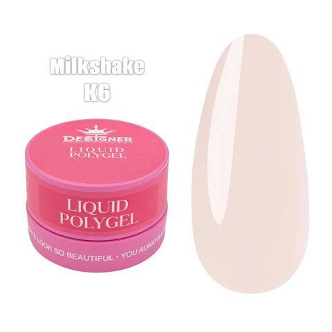 Рідкий Полігель Designer Liquid Polygel 30мл. K6 Milkshake 009156 фото