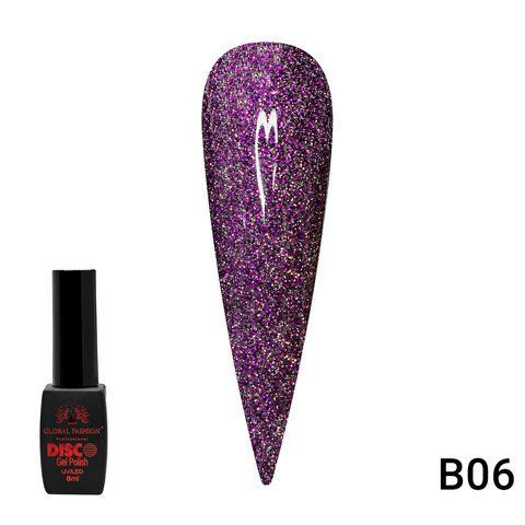 Гель-лак Disco Gel Polish, Global Fashion, Светоотражающий, 8 мл № B06 004094 фото