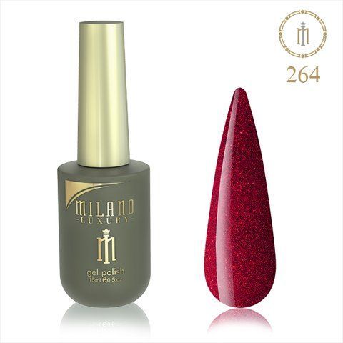 Гель-лак MILANO LUXURY 15 мл No 264 (Малинове мерехтіння) 01357/264 фото