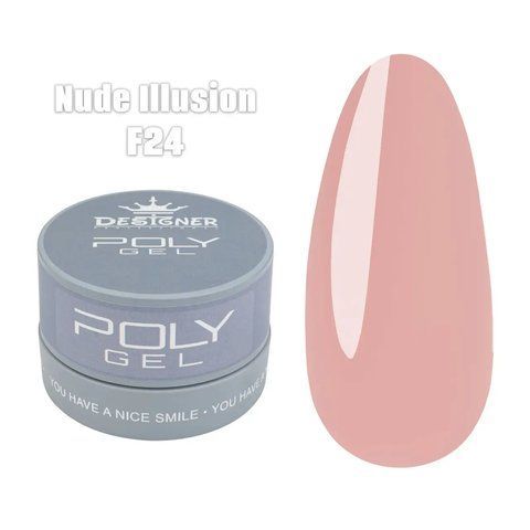 Полігель Designer Professional 30 мл. F24 Nude Illusion 009055 фото