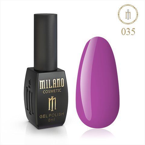 Гель Лак MILANO 8мл. No 035 (СІЯЮВАЛЬНА ОРХІДЕЯ) 02938 фото