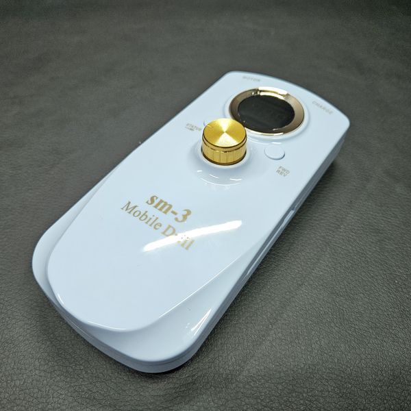 Аккумуляторный фрезер для маникюра SM-3, 65 Вт 35000 об/мин 3600 mAh. Цвет нежно голубой. 003582 фото