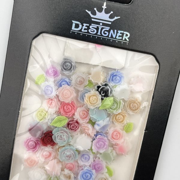 Объёмный декор Designer Professional для дизайна ногтей нежные розы C24 Nat-0312 фото