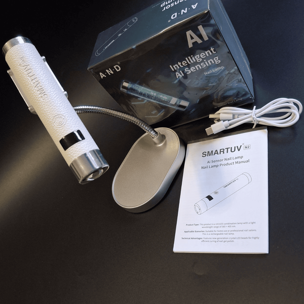 UV/LED-ліхтарик на акумуляторі з підставкою A.N.D SMARTUV N2 Intelligent AI Sensor 5Вт. WHITE Mary016 фото