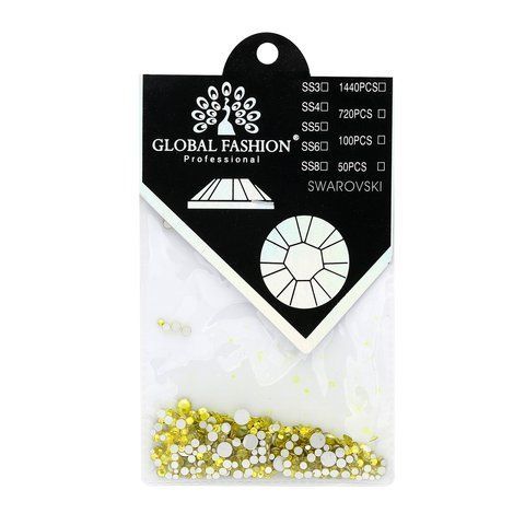 Декор для ногтей Global Fashion Swarovski Камни. Микс размер. Yellow 006380 фото