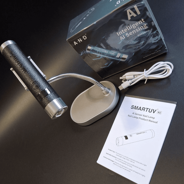 UV/LED фонарик на аккумуляторе с подставкой A.N.D SMARTUV N2 Intelligent AI Sensor 5Вт. BLACK Mary017 фото
