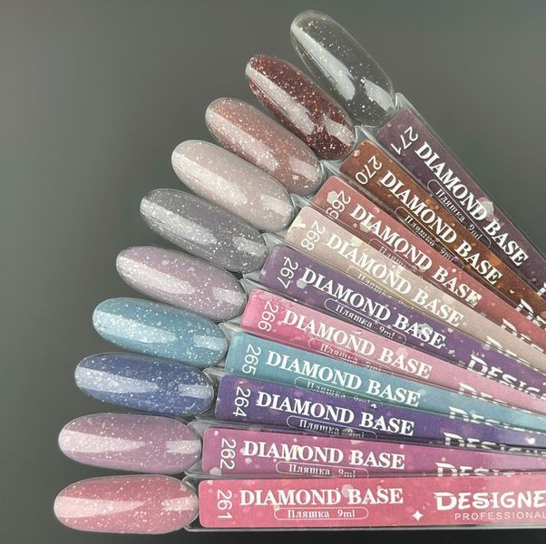 Базовое покрытие с легким светоотражающим эффектом Diamond Base Designer Professional 9 мл. №255 009979 фото