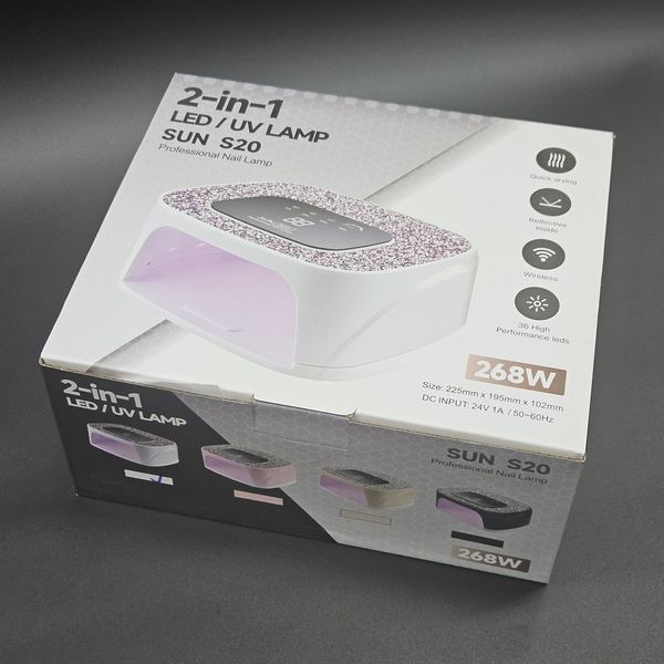LED/UV потужна лампа з дисплеєм для манікюру та педикюру SUN S20 на 268 Вт. Nat-0913 фото